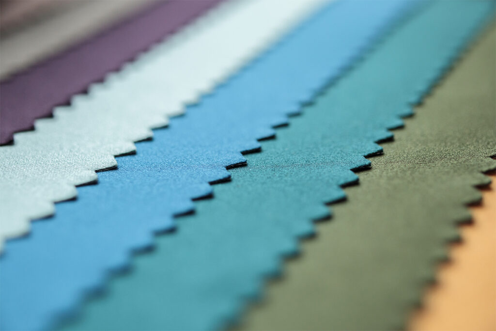 fabric color samples detail closeup background