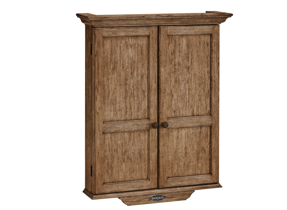 Brunswick Dartboard Cabinet Rustic Brown.webp