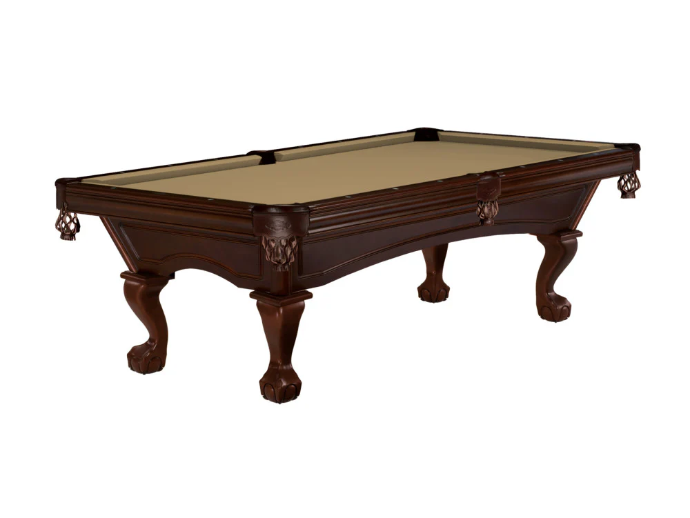 glenwood 8 foot pool table with ball and claw leg 28520812350 cloth sahara