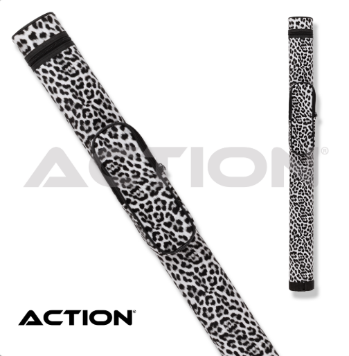 Action Pool Cue Case White Leopard Print - 1 Butt / 1 Shaft
