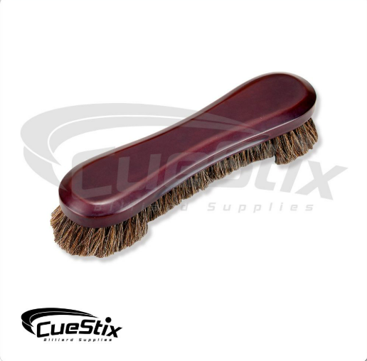 CueStix International Stained Wood Deluxe Horse Hair Pool Table Brush Wine