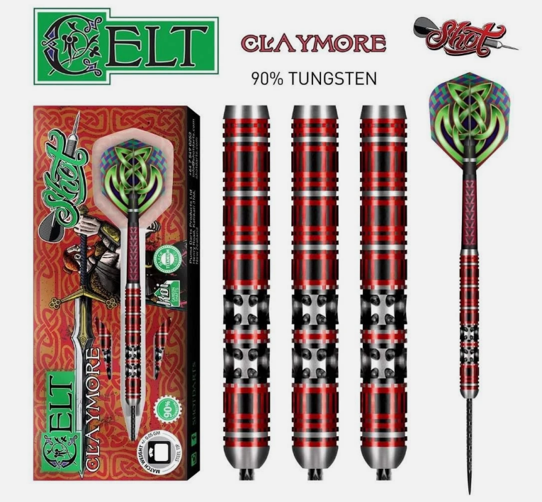 Shot Celt Claymore Steel Tip Dart Set