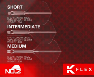 Target K-Flex No.2 Dart Flight & Shaft System